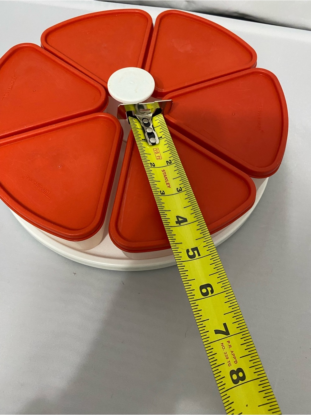 Tupperware Red 6-Segment Rotating Food Storage Carousel - Picture 4 of 16